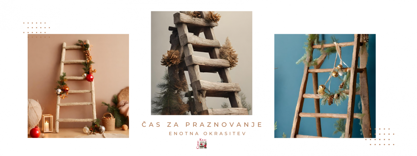 Čas za praznovanje s skupno okrasitvijo – tokrat z motivom lestve