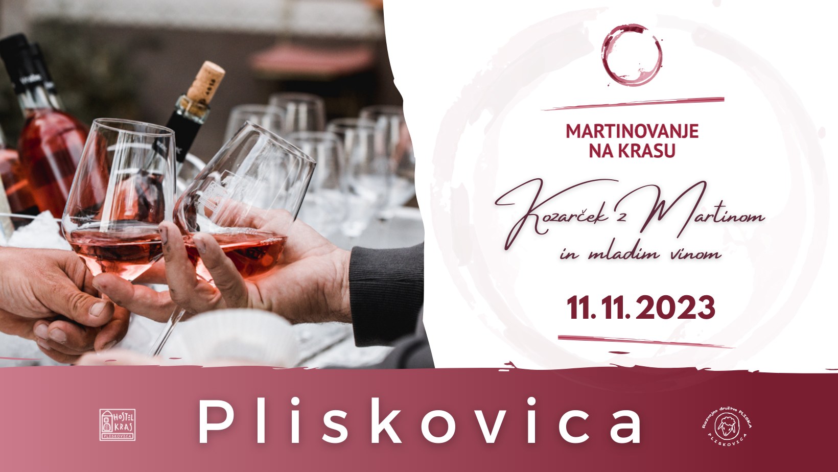 Kozarček z Martinom in mladim vinom