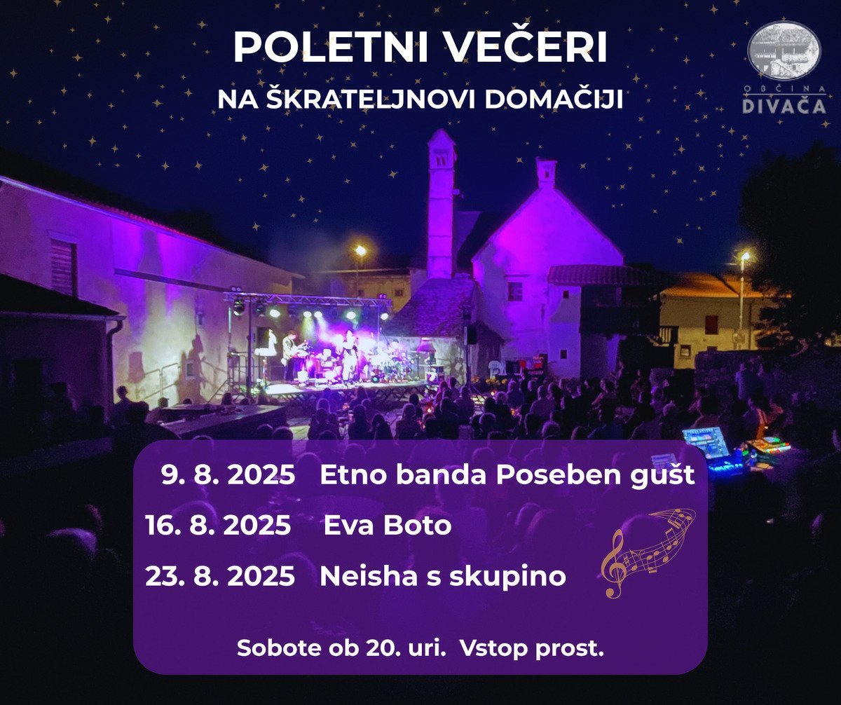 Poletni glasbeni večeri na Škrateljnovi domačiji