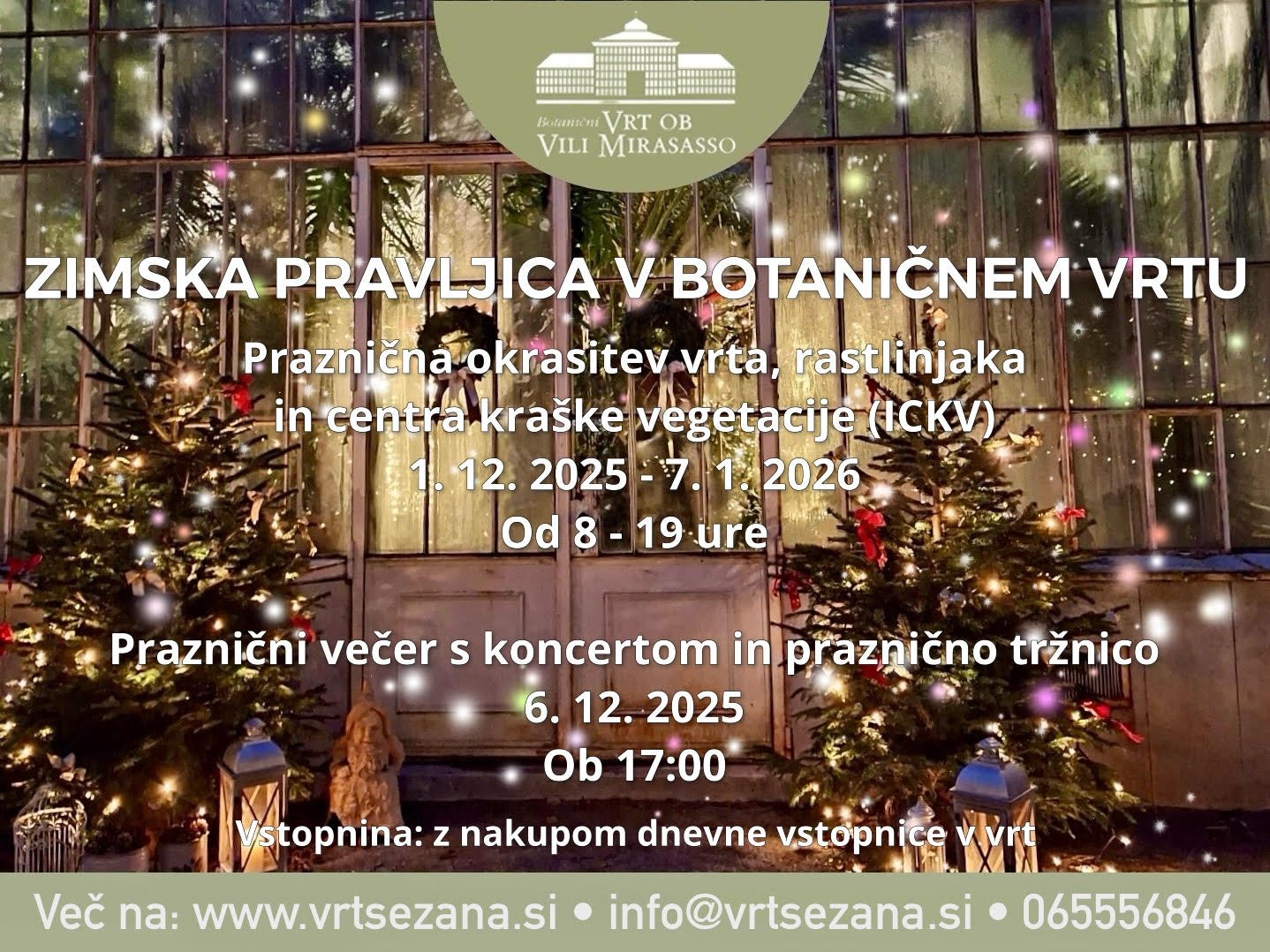 Zimska pravljica v Botaničnem vrtu Sežana