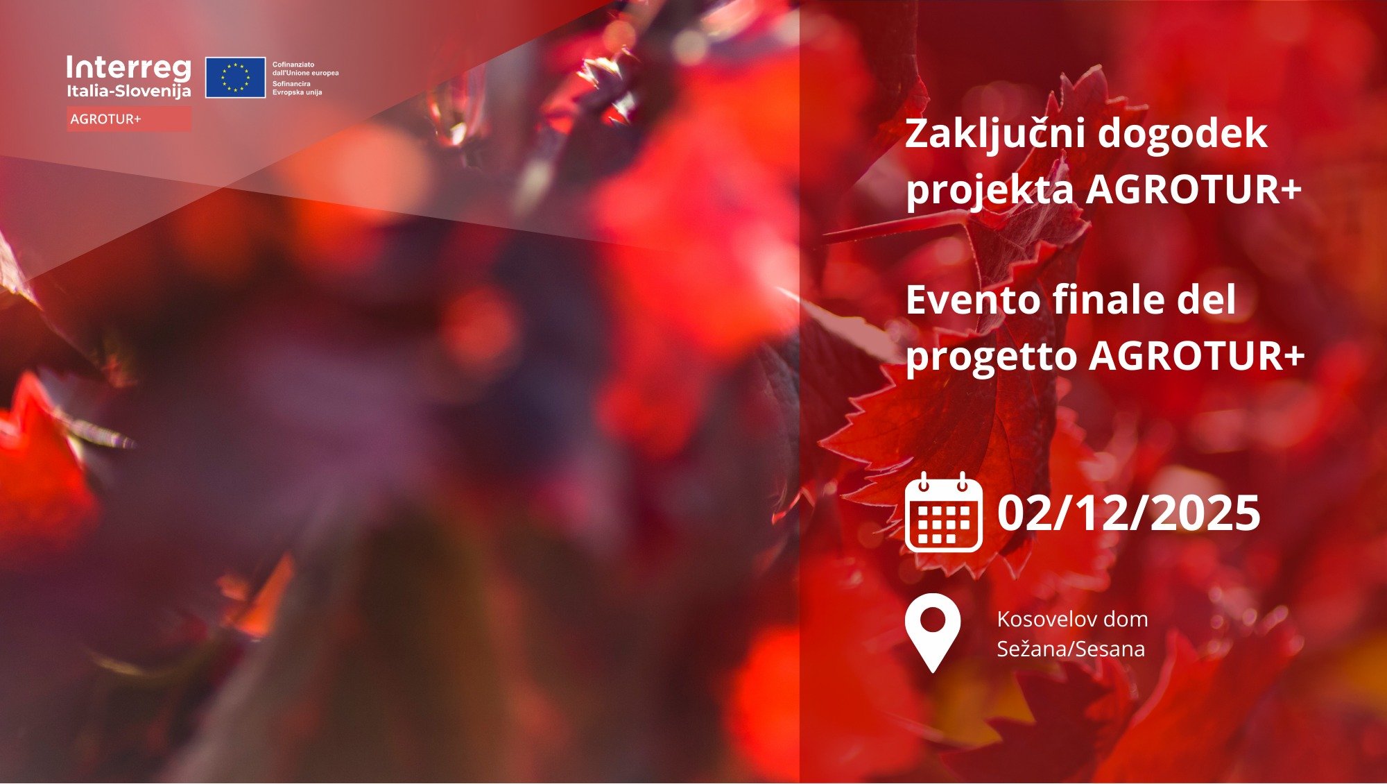 Vabilo na zaključni dogodek projekta AGROTUR+: Kraški lokalni produkti in turizem