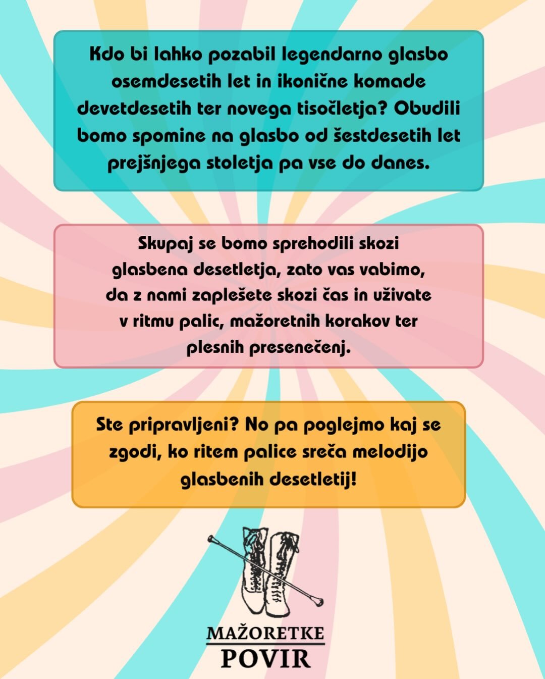 Glasbena desetletja v ritmu palice