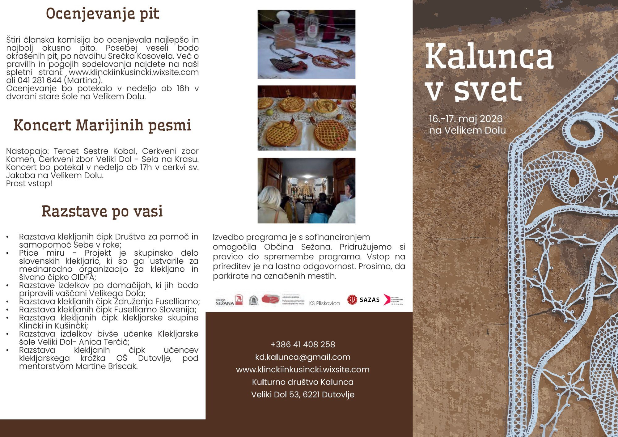Kalunca v svet - klekljarski festival 