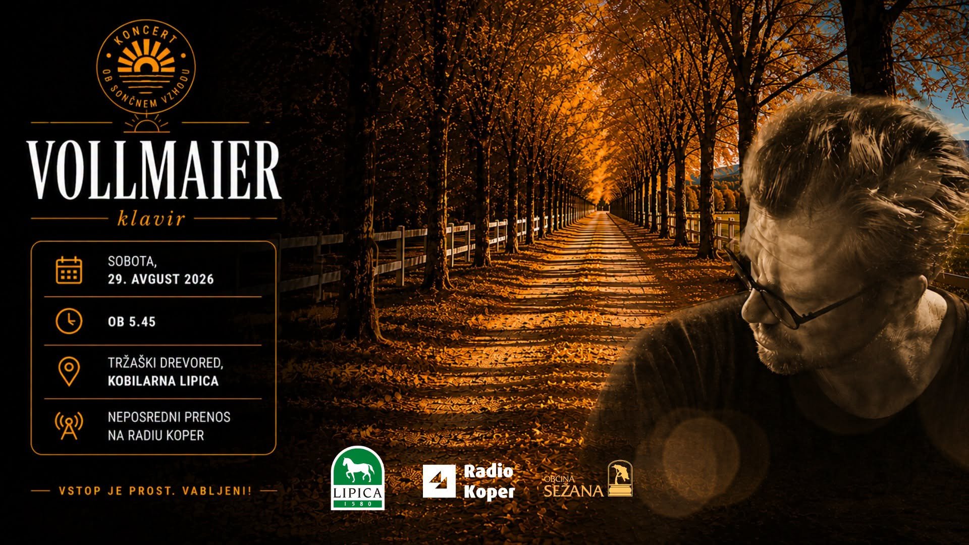 Koncert ob sončnem vzhodu: Sašo Vollmaier, klavir