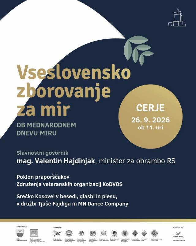 Vseslovensko zborovanje za mir ob Mednarodnem dnevu miru 2026
